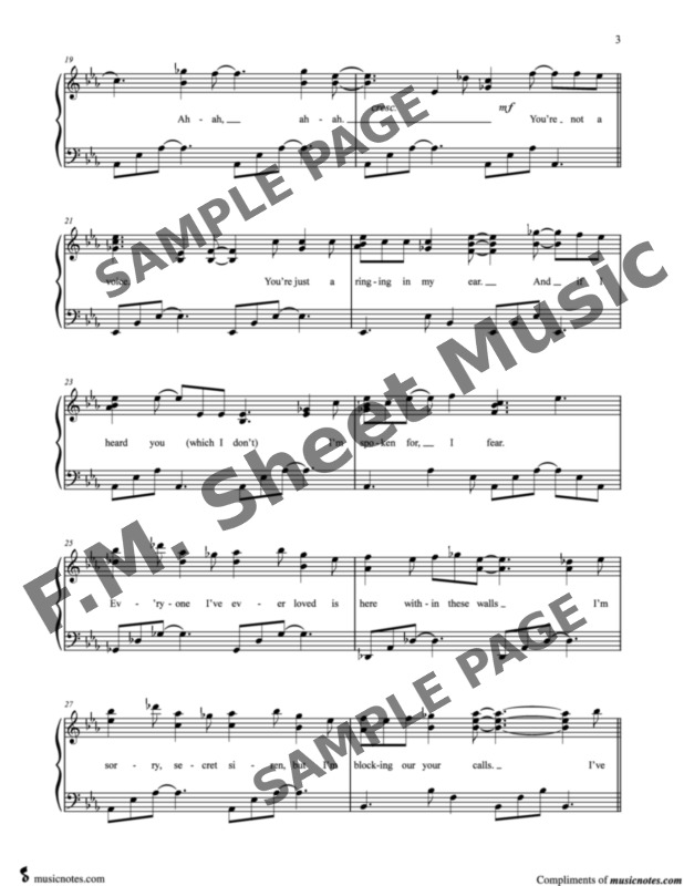 Into the Unknown (Frozen 2 - Movie Version) (Intermediate Piano) By